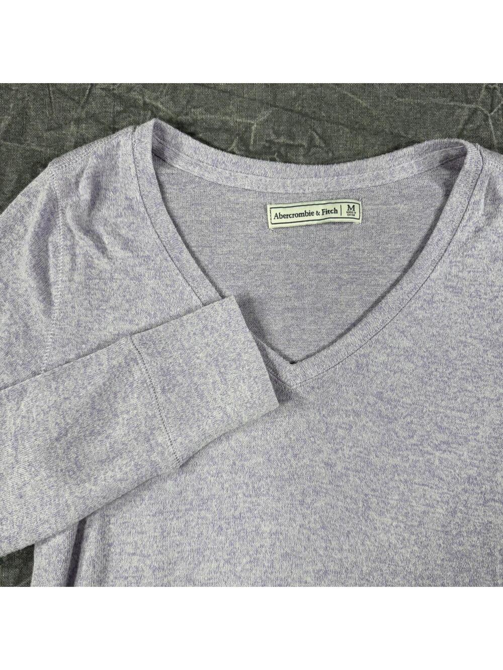 Abercrombie Shirt Women's M Purple Long Sleeve V-Neck